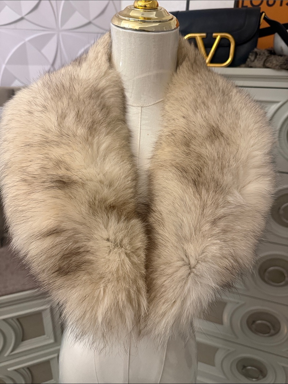 Real fox fur scarf